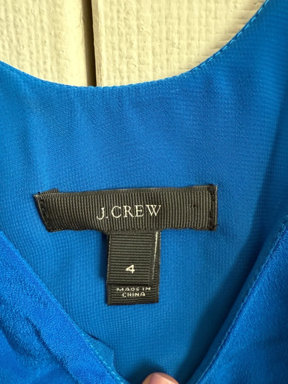 J. Crew Silk Blue Women's V-Neck  Tank Top